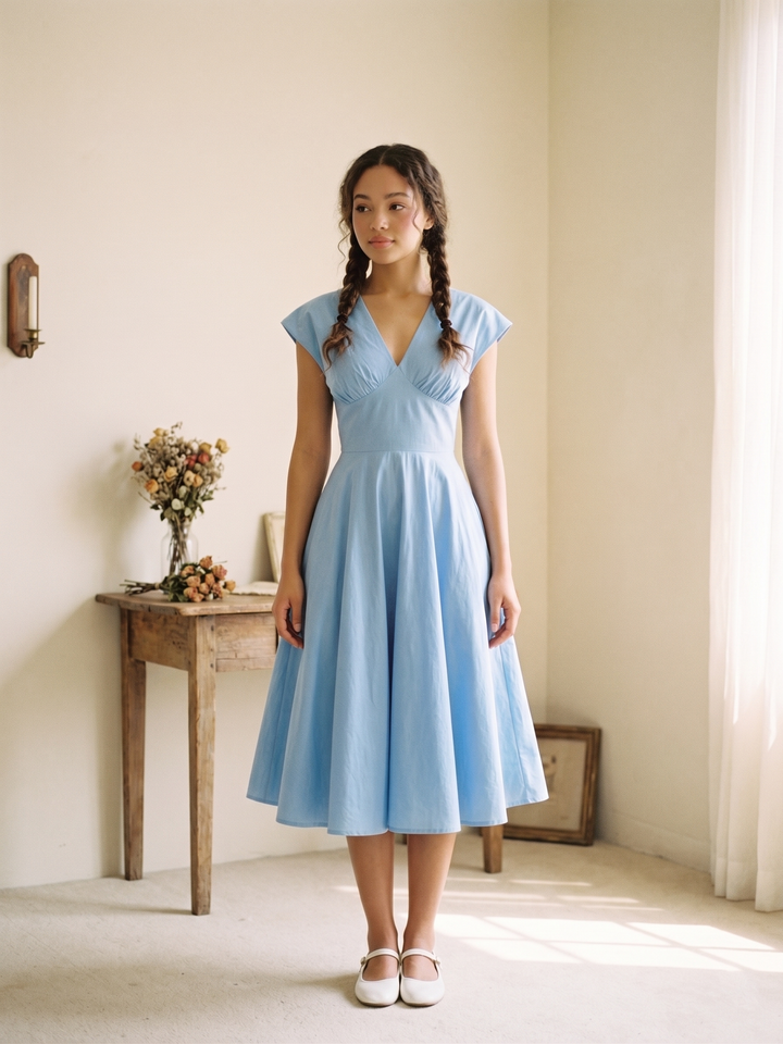 Kennedy Solid Cotton Dress