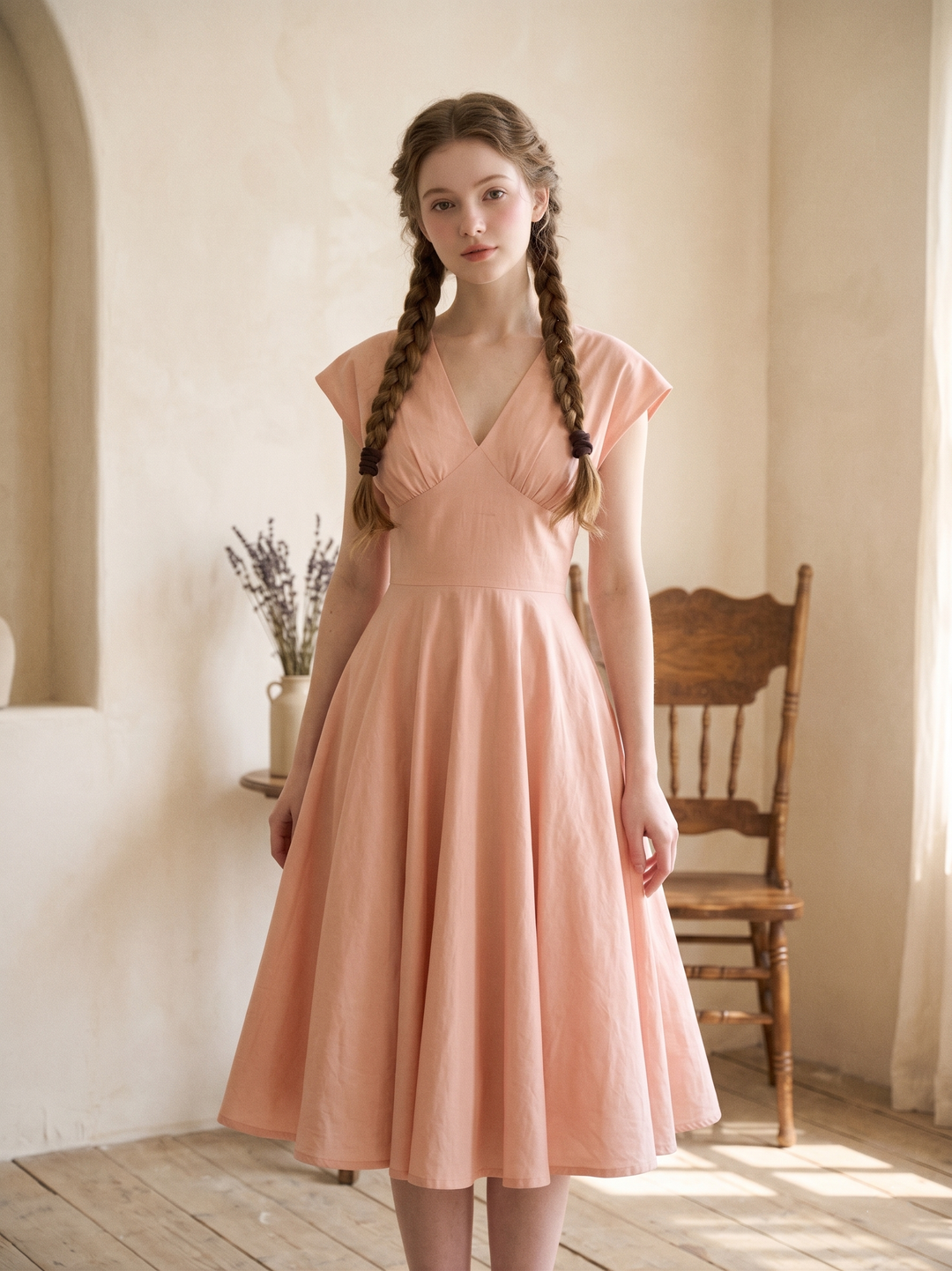 Kennedy Solid Cotton Dress