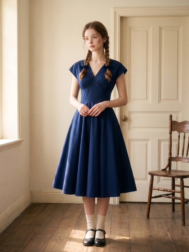 Kennedy Solid Cotton Dress