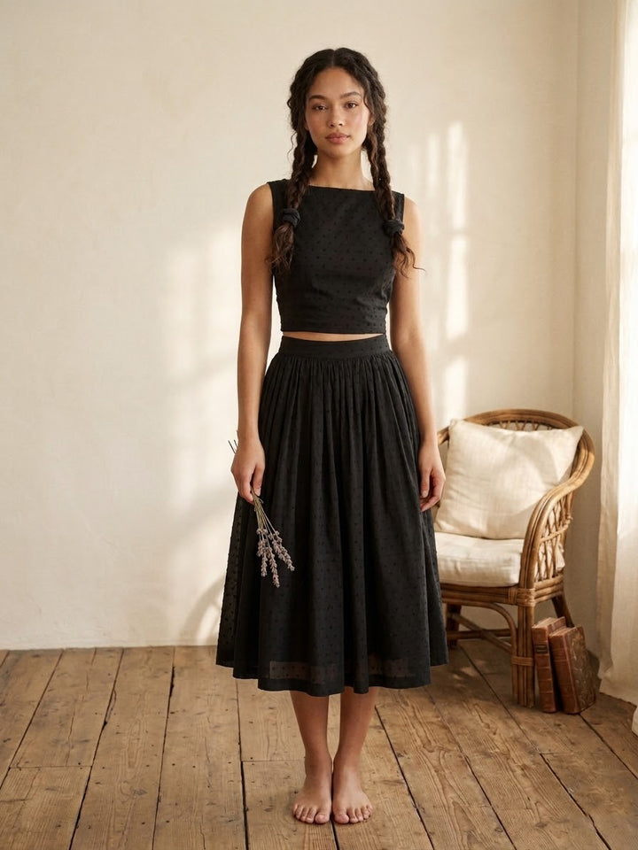 MTO - Lola Dotted Swiss Skirt