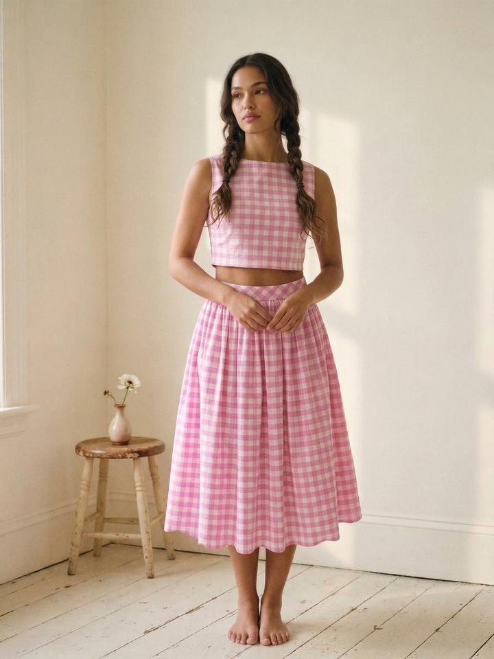 MTO - Lola Gingham Skirt