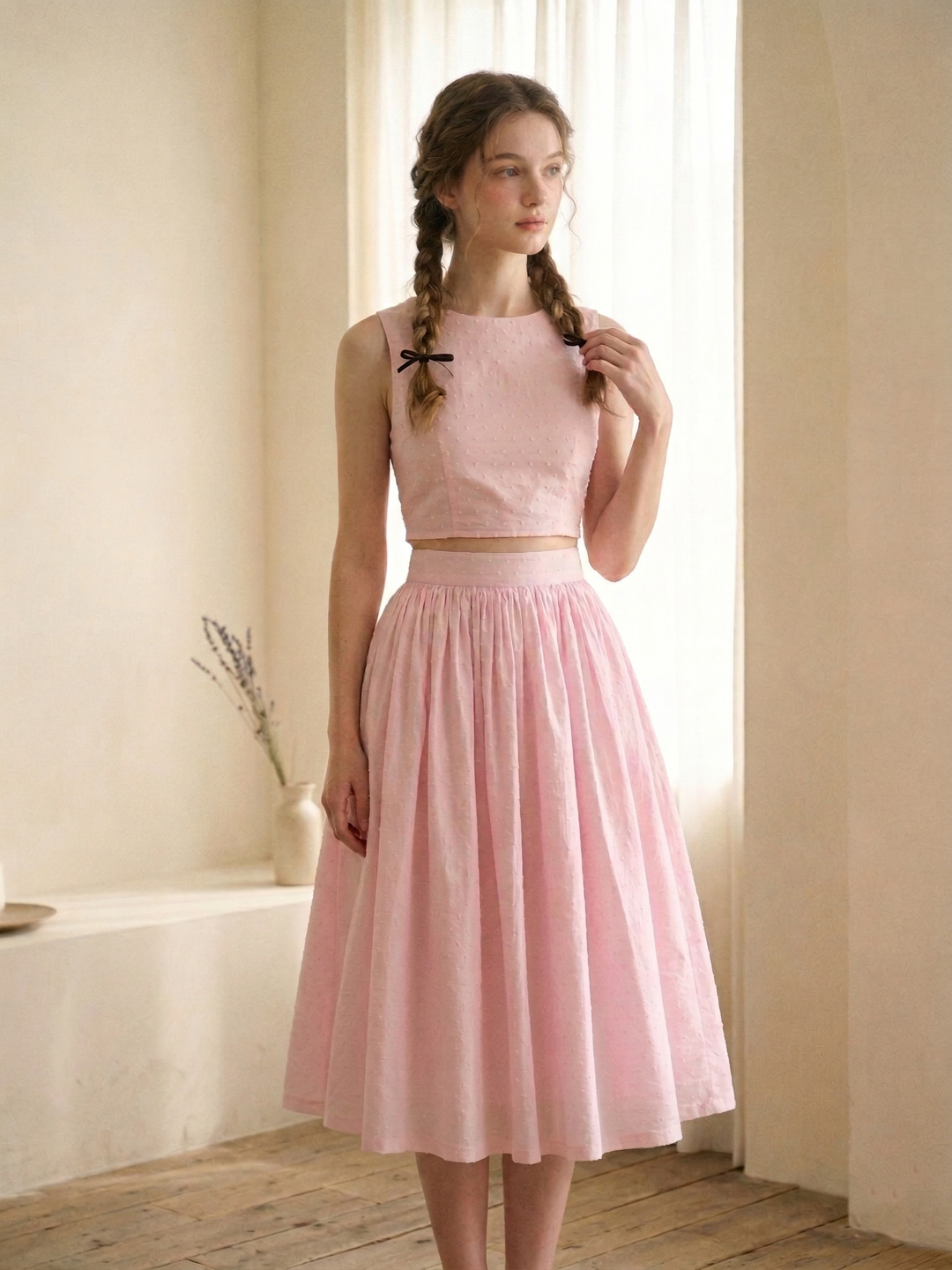 MTO - Lola Dotted Swiss Skirt