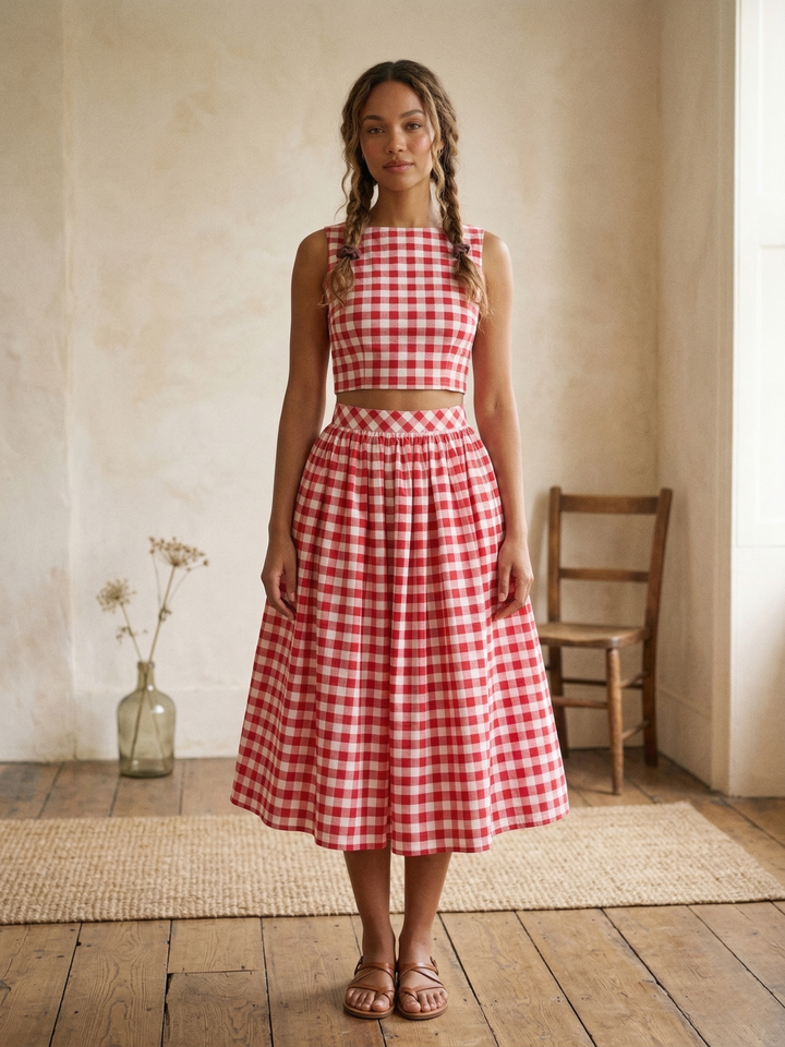 MTO - Lola Gingham Skirt