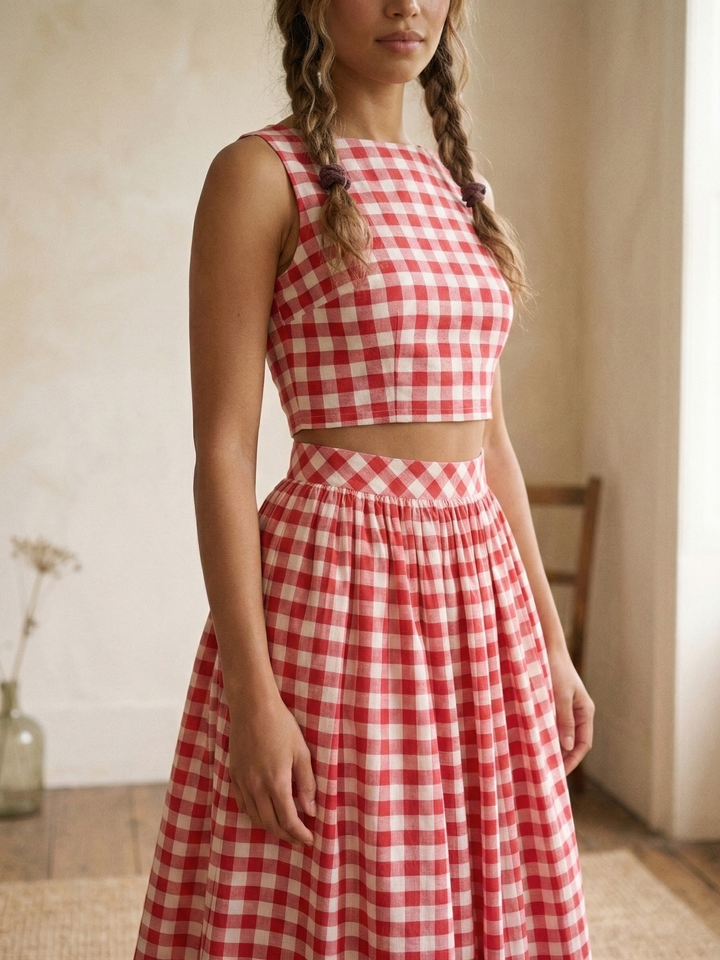 MTO - Lola Gingham Skirt