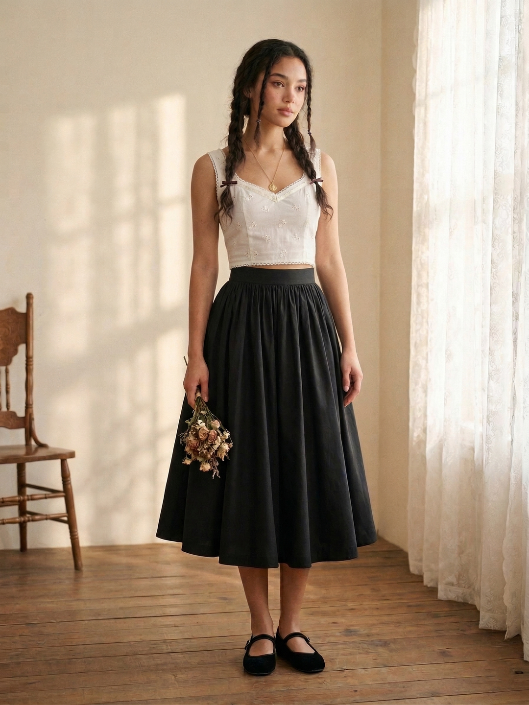 MTO - Lola Solid Cotton Skirt