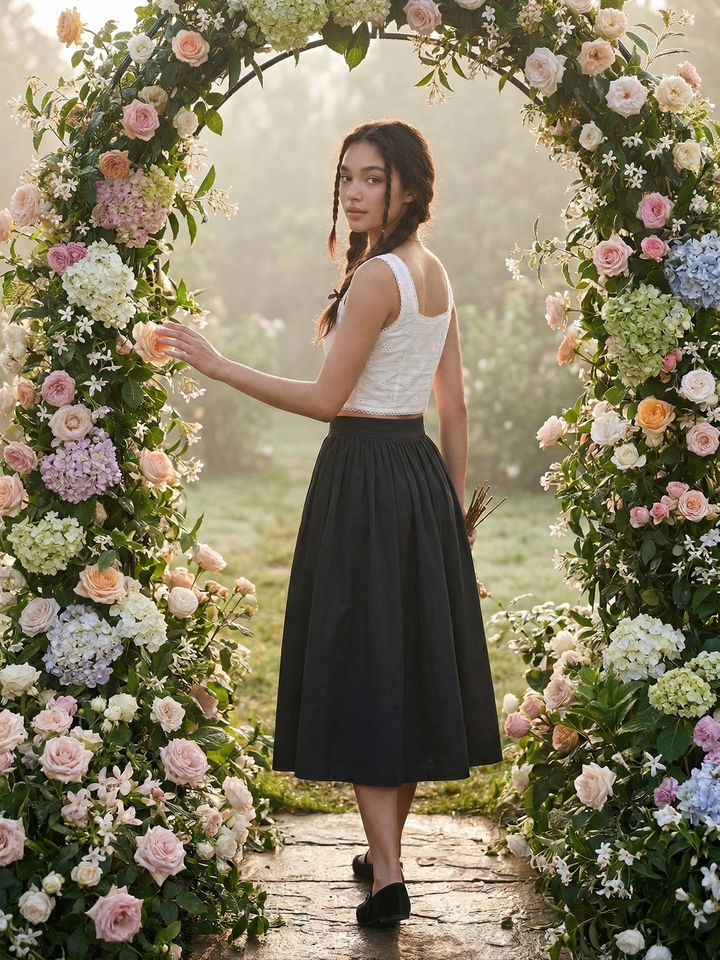 MTO - Lola Solid Cotton Skirt