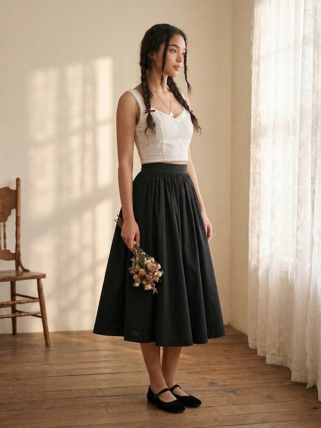 MTO - Lola Solid Cotton Skirt