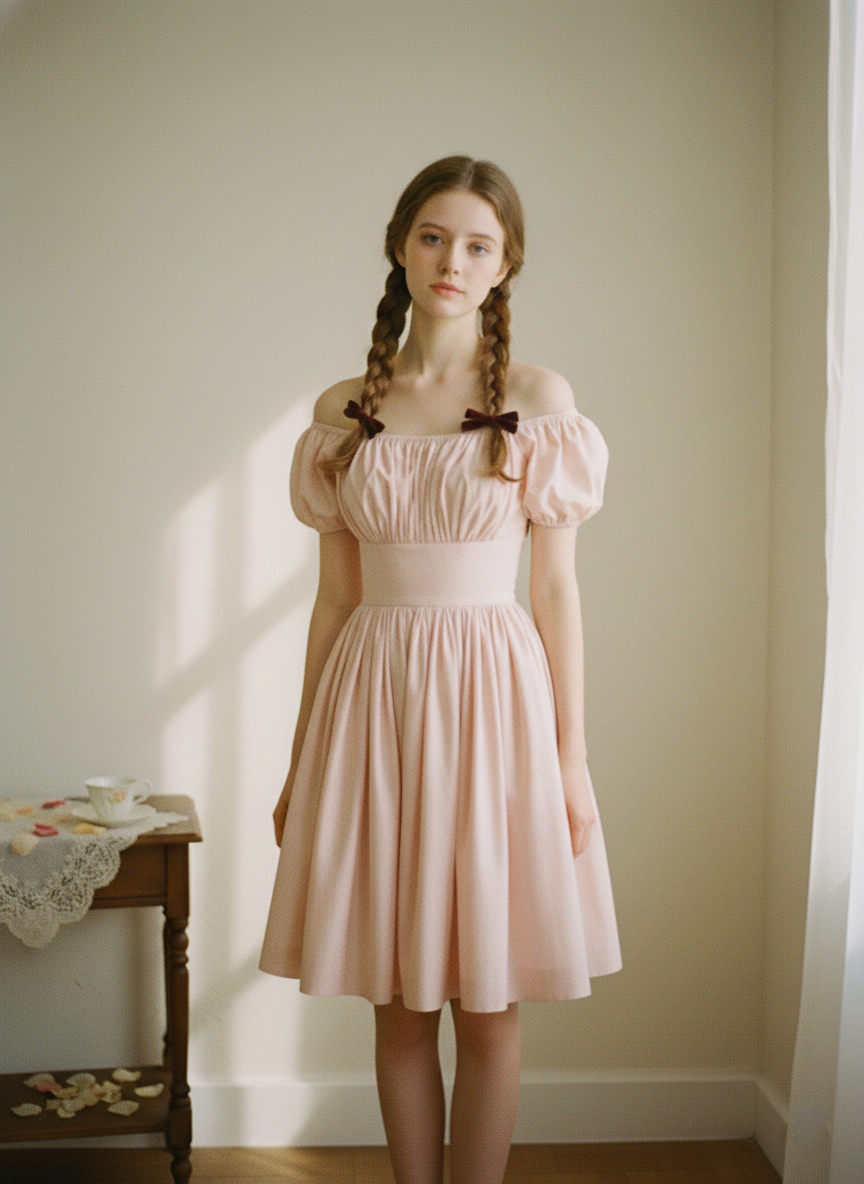 MTO - Loretta Solid Cotton Dress