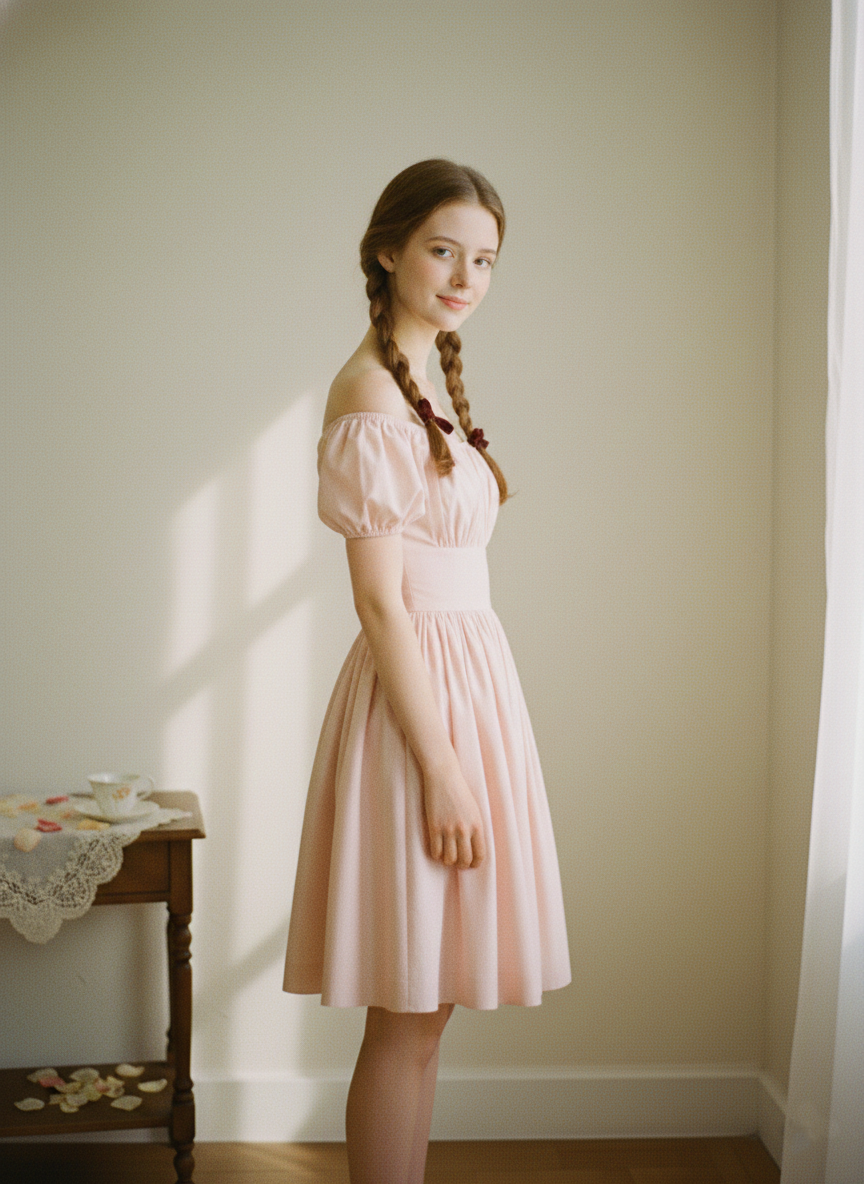 MTO - Loretta Solid Cotton Dress