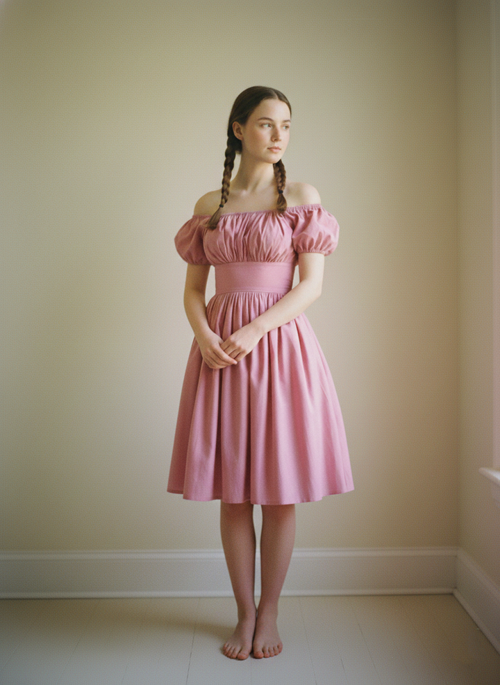 MTO - Loretta Solid Cotton Dress