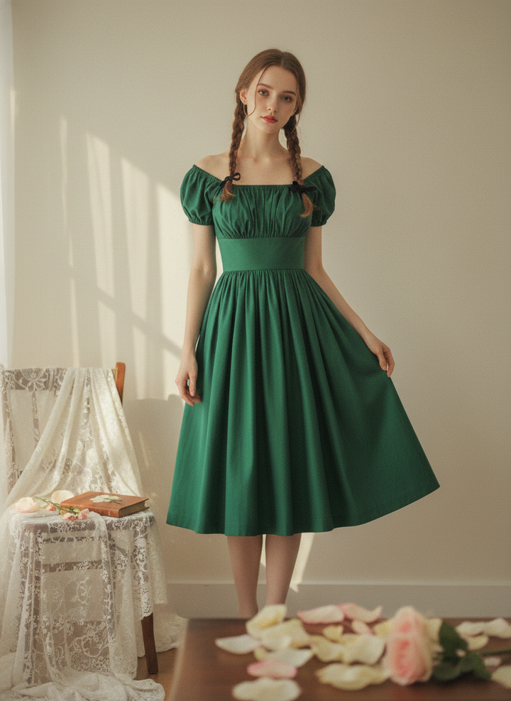 MTO - Loretta Solid Cotton Dress