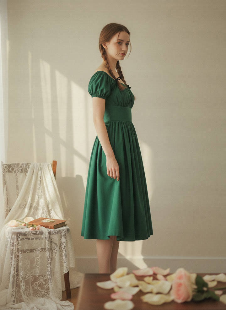 MTO - Loretta Solid Cotton Dress