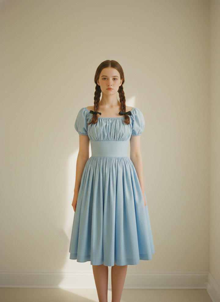 MTO - Loretta Solid Cotton Dress