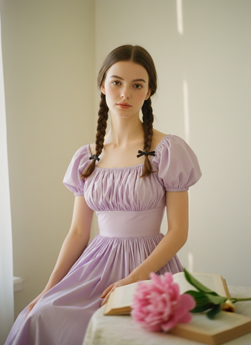 MTO - Loretta Solid Cotton Dress