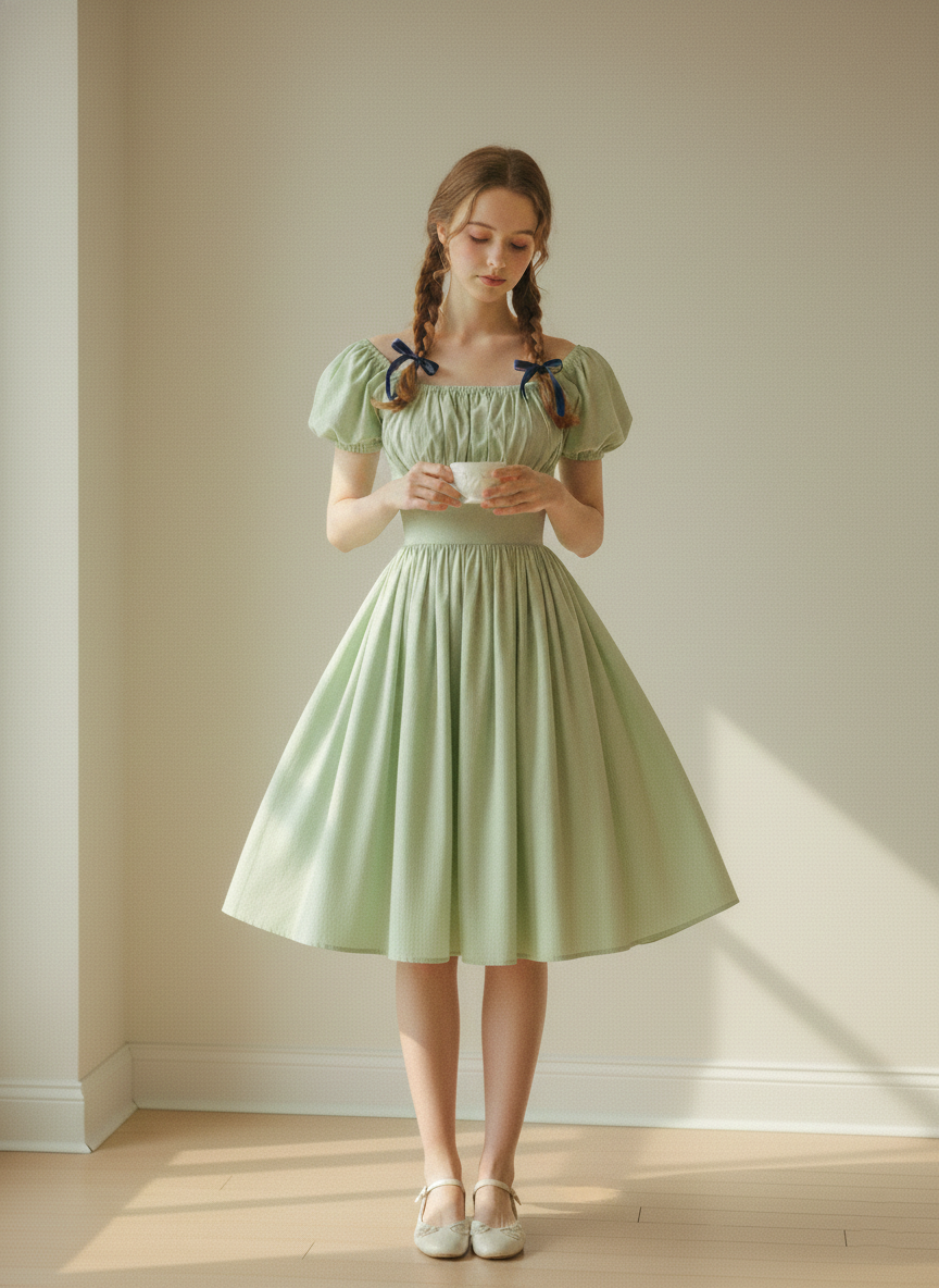 MTO - Loretta Solid Cotton Dress