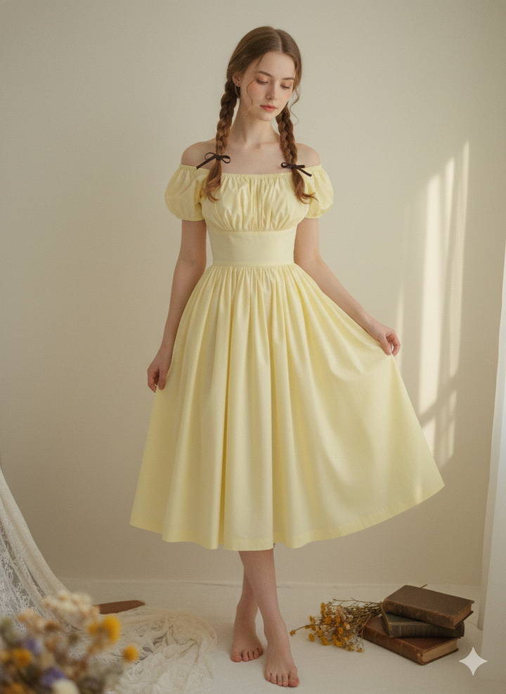 MTO - Loretta Solid Cotton Dress