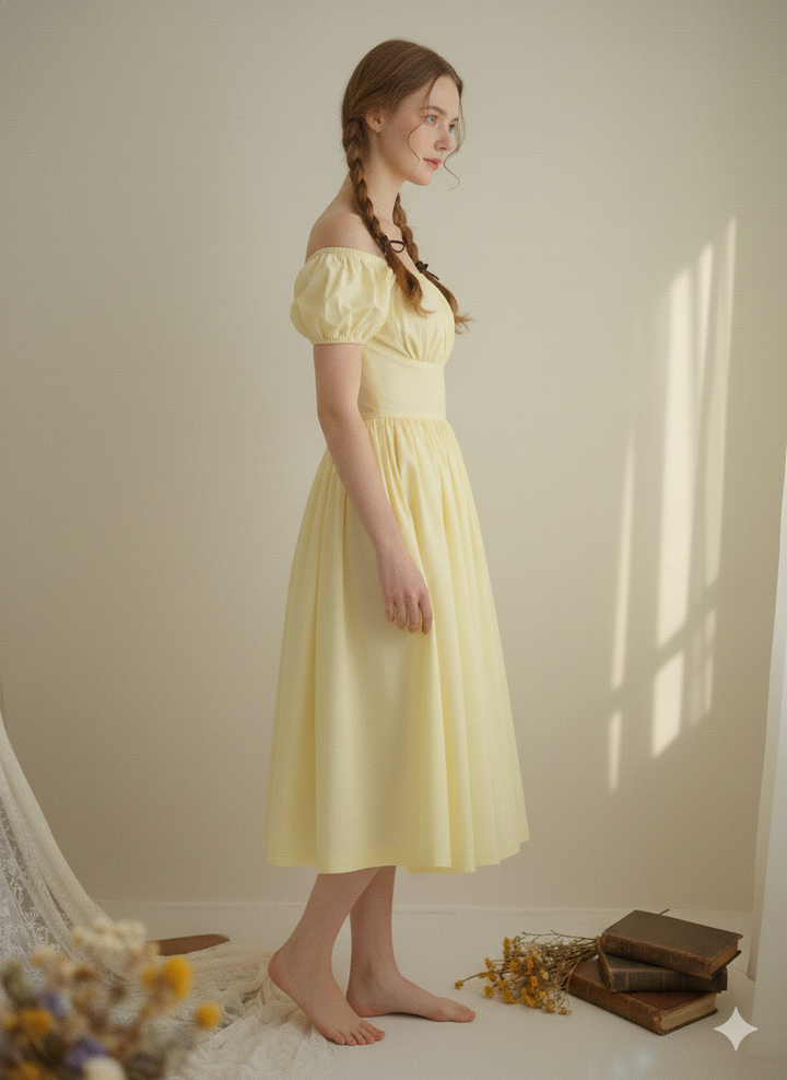 MTO - Loretta Solid Cotton Dress