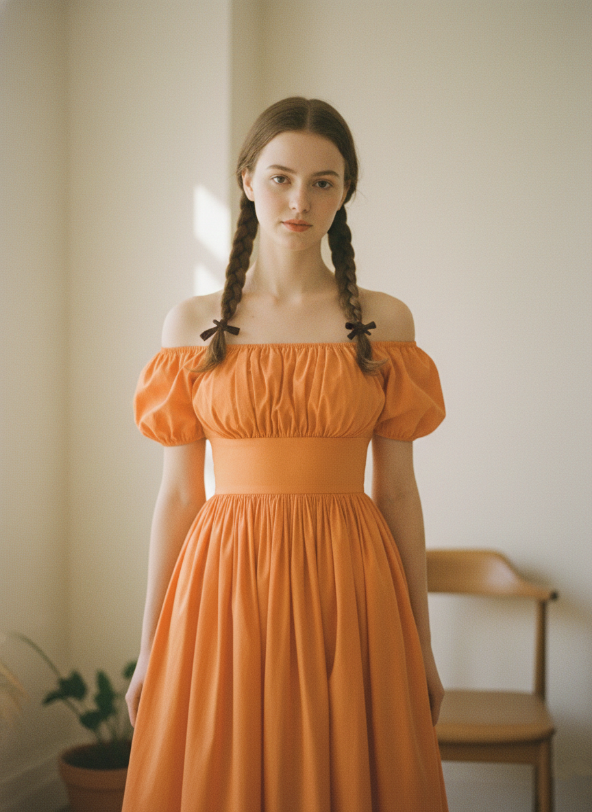 MTO - Loretta Solid Cotton Dress