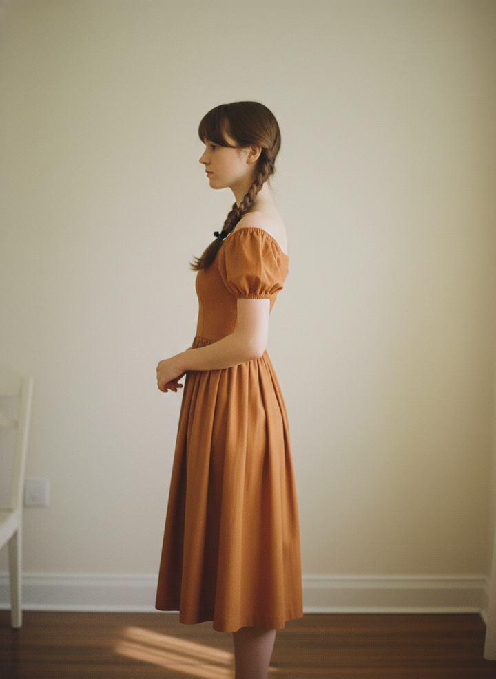 MTO - Loretta Solid Cotton Dress