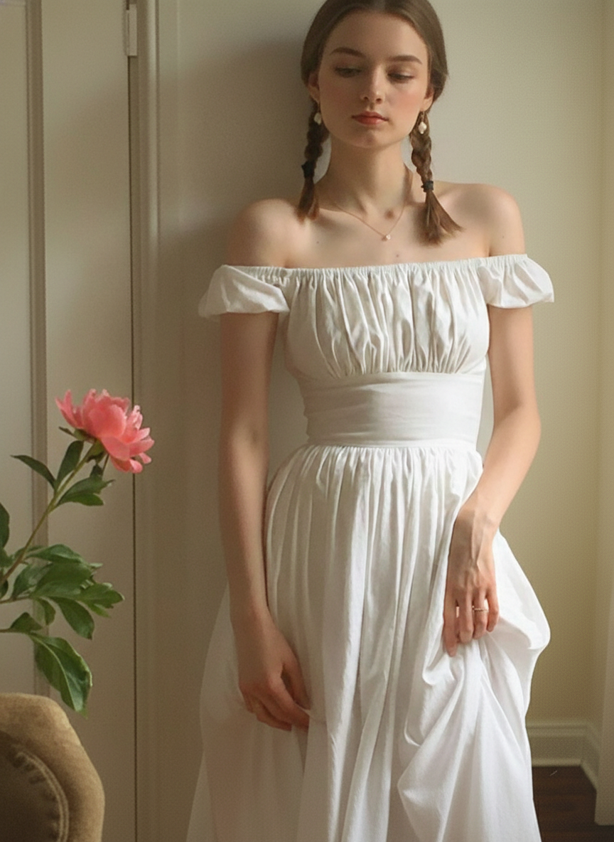 MTO - Loretta Solid Cotton Dress