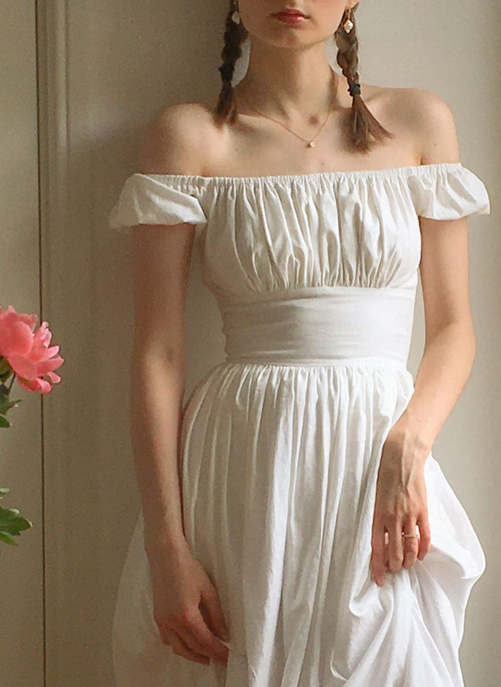 MTO - Loretta Solid Cotton Dress