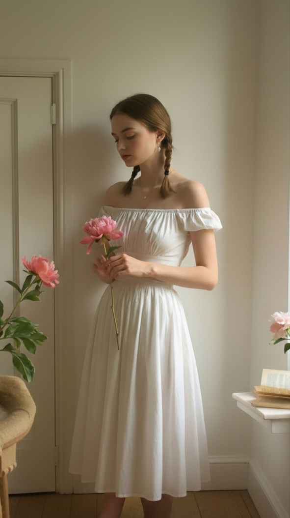 MTO - Loretta Solid Cotton Dress