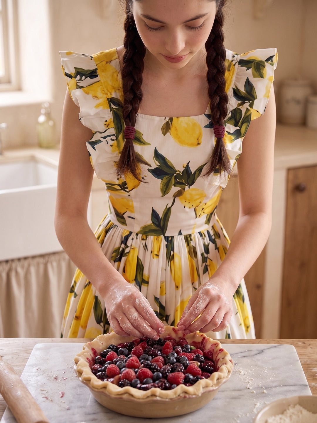 Lorraine Dress "Freshly Squeezed"