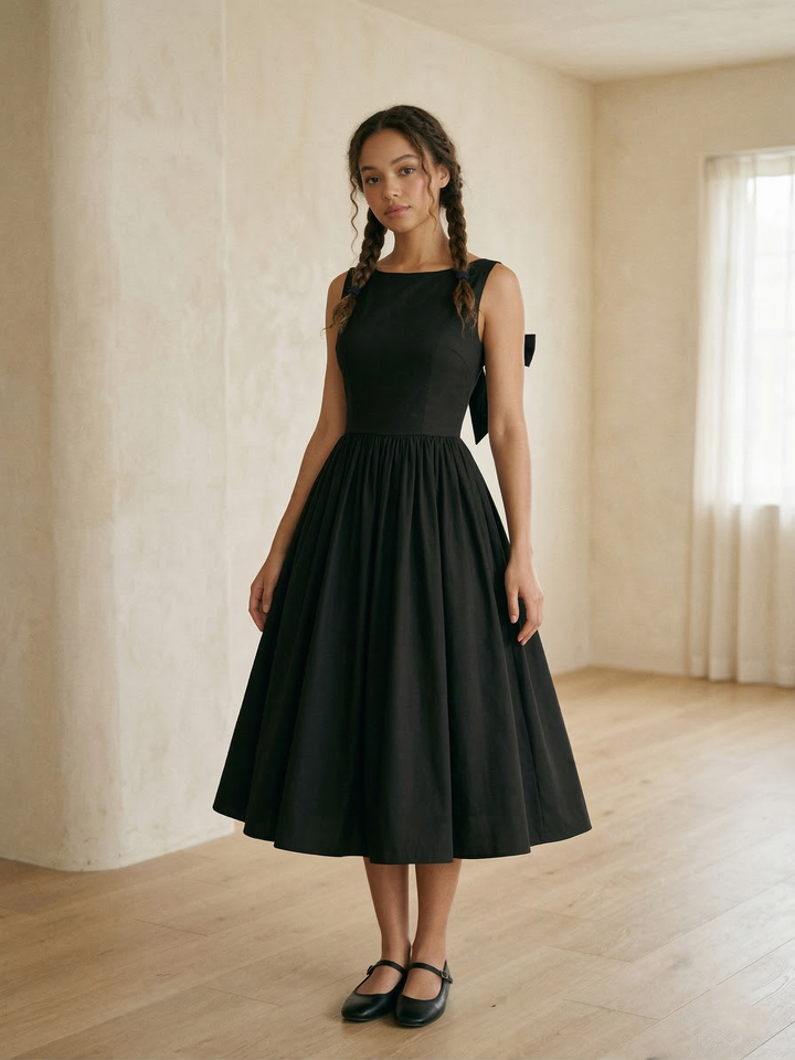 Madeline Solid Cotton Dress