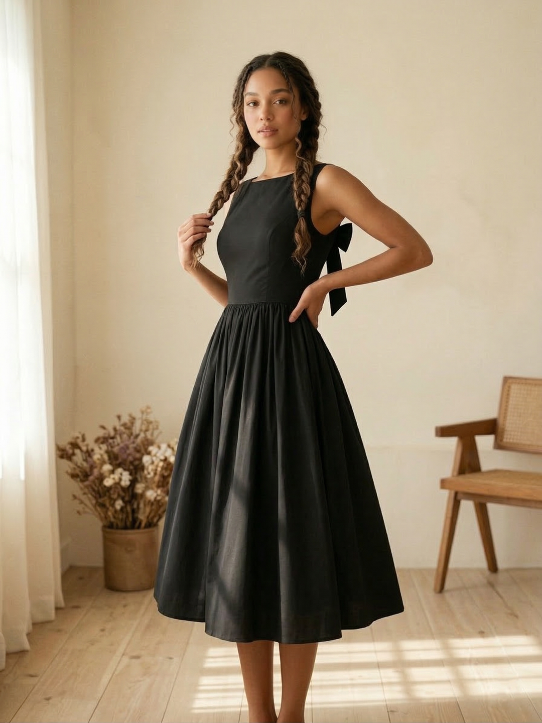Madeline Solid Cotton Dress