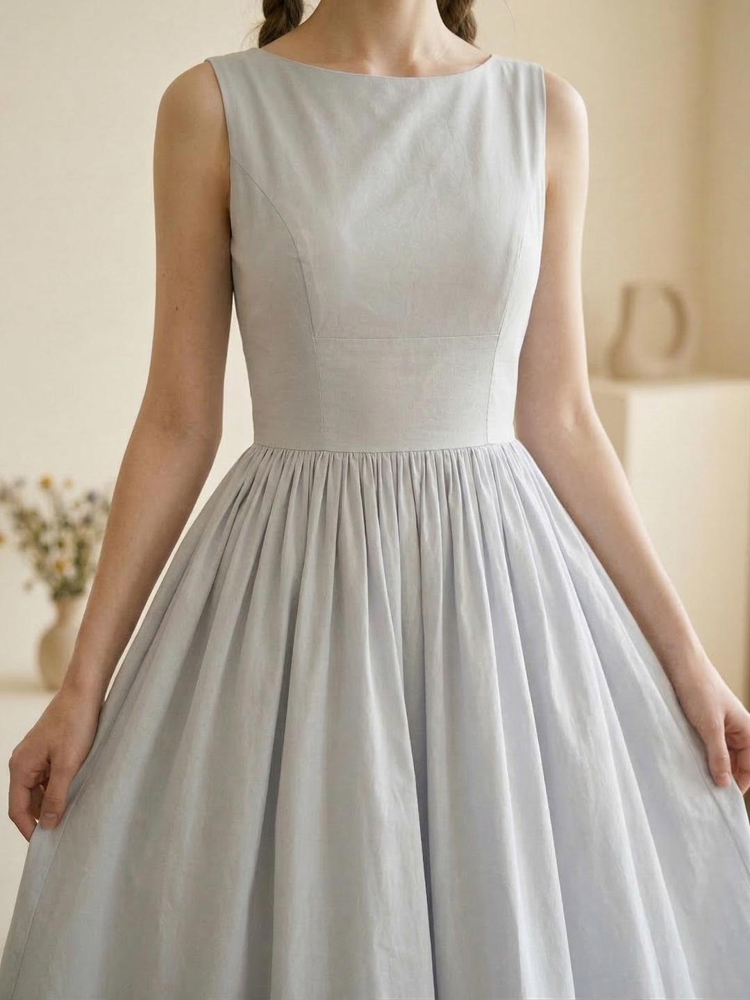 Madeline Solid Cotton Dress
