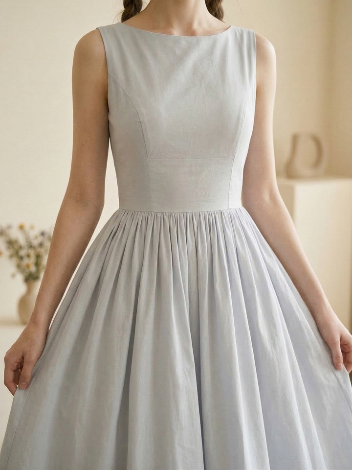 Madeline Solid Cotton Dress
