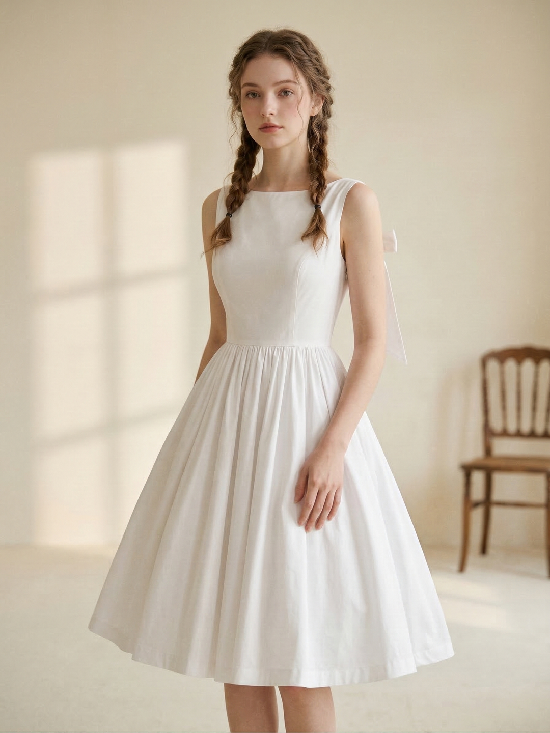 Madeline Solid Cotton Dress