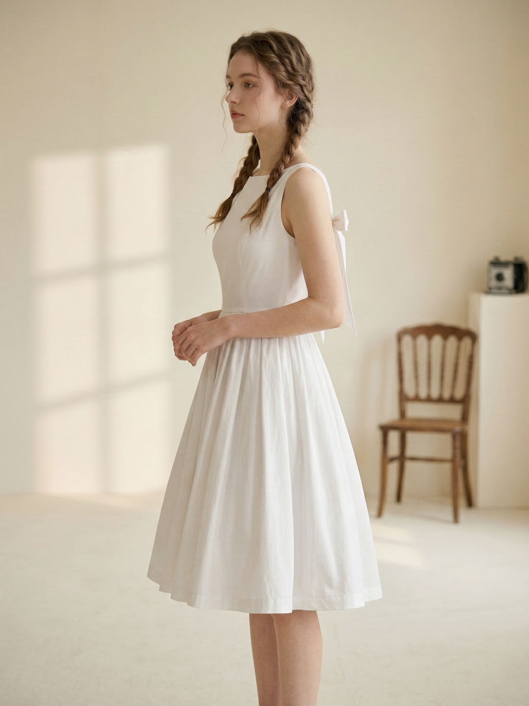 Madeline Solid Cotton Dress