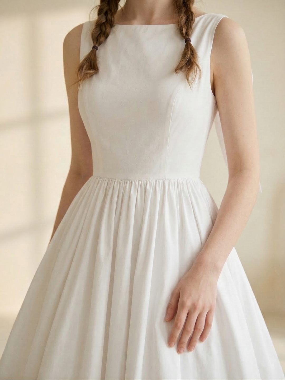 Madeline Solid Cotton Dress