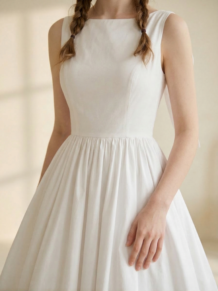 Madeline Solid Cotton Dress