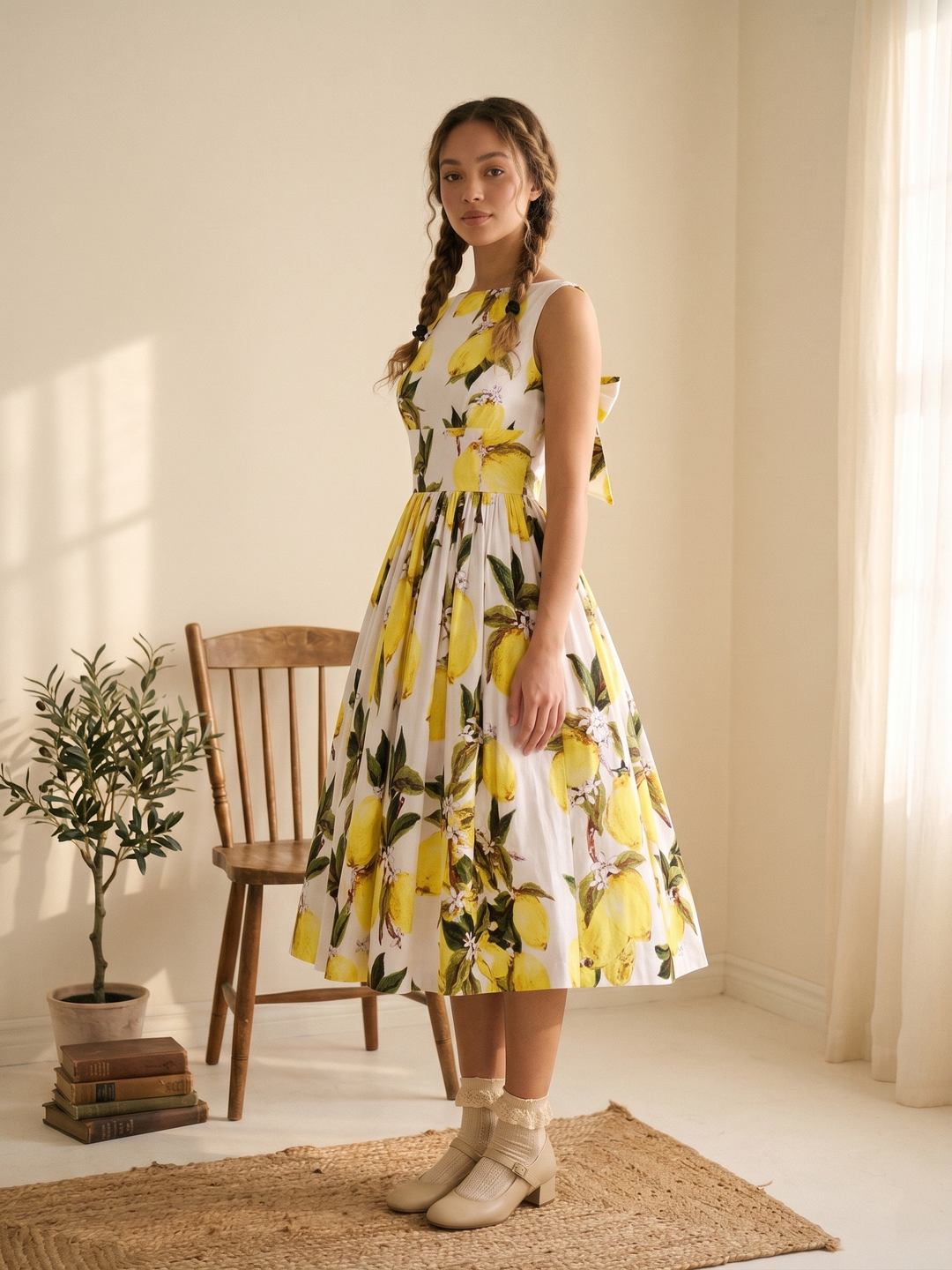 MTO - Madeline Dress "Freshly Squeezed"