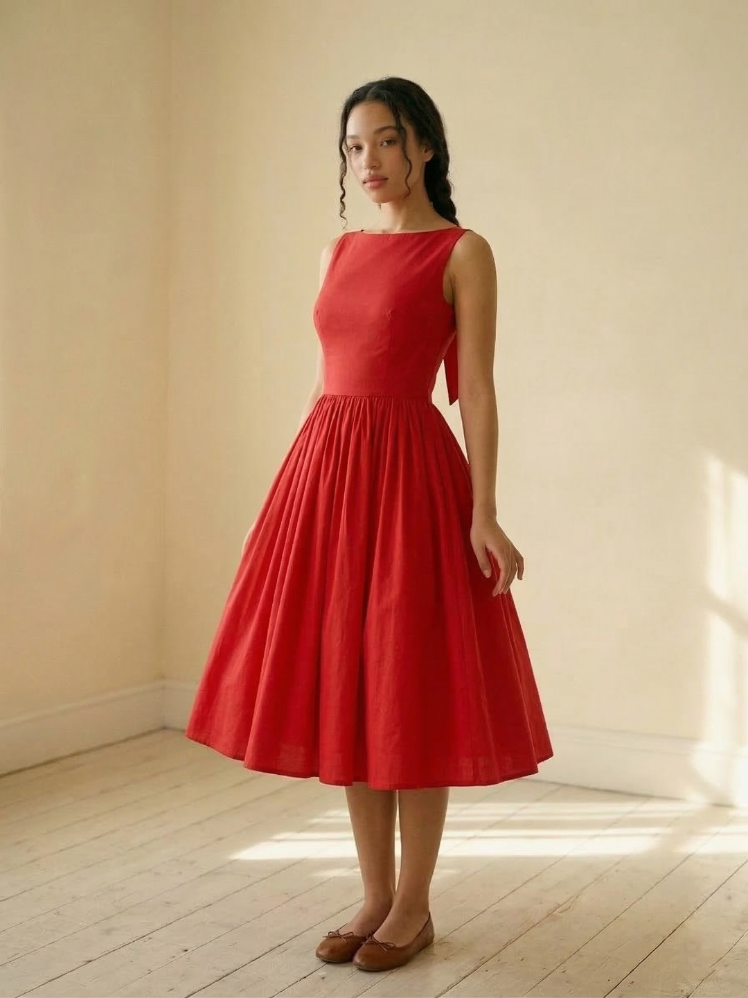Madeline Solid Cotton Dress