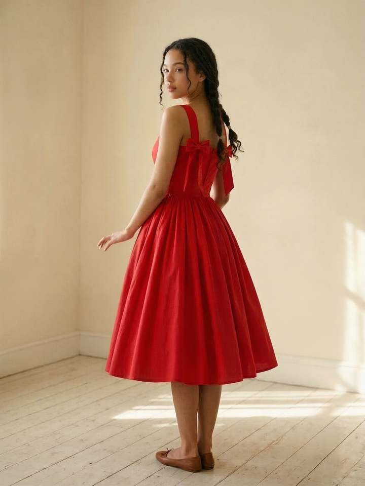 Madeline Solid Cotton Dress
