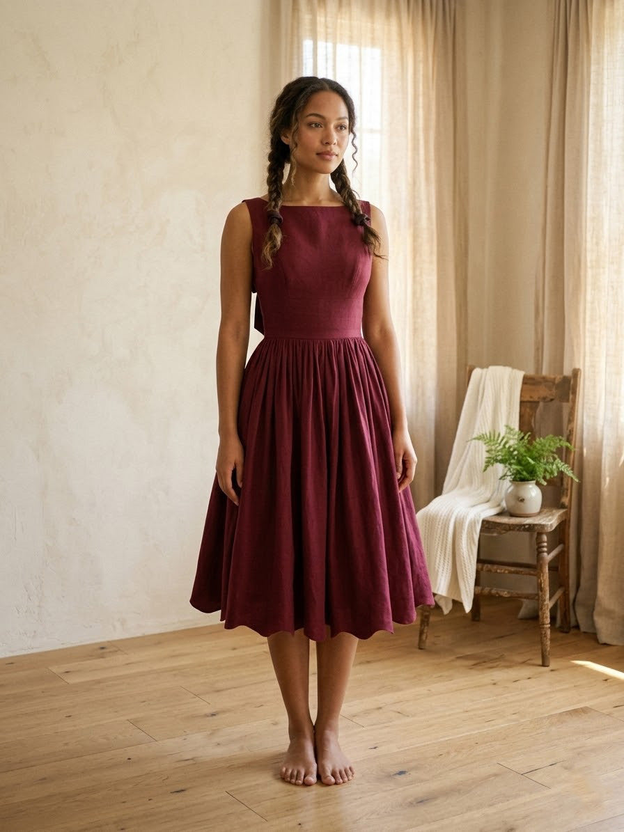 MTO - Madeline Linen Dress