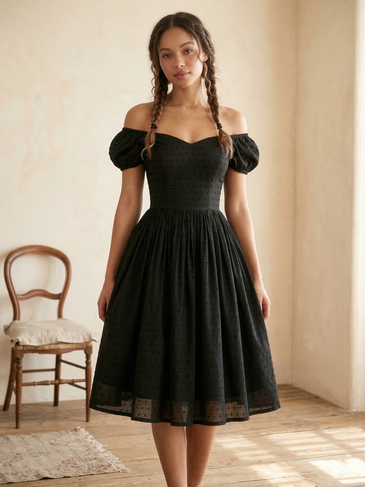 Margaret Dotted Swiss Dress