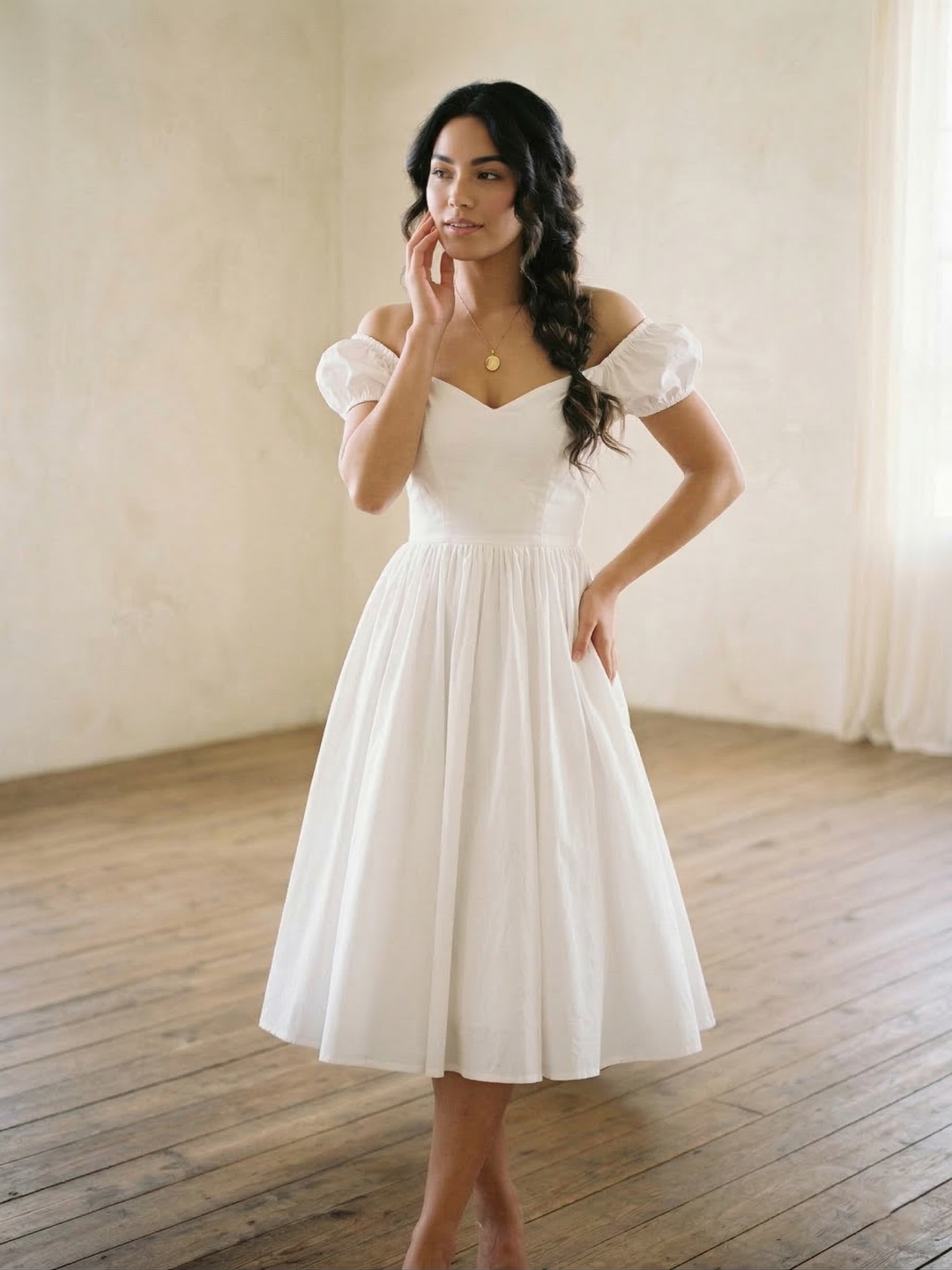 RTS - S - Margaret Dress White Cotton