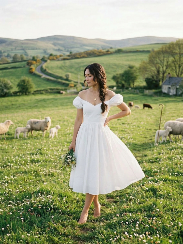 Margaret Solid Cotton Dress
