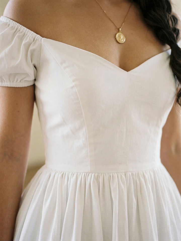 Margaret Solid Cotton Dress