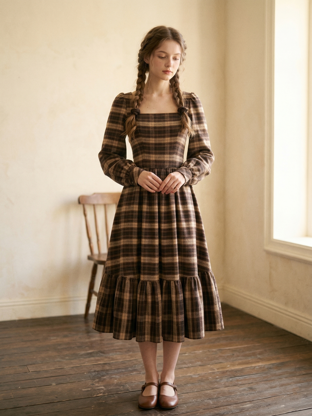 MTO - Mary Plaid Dress