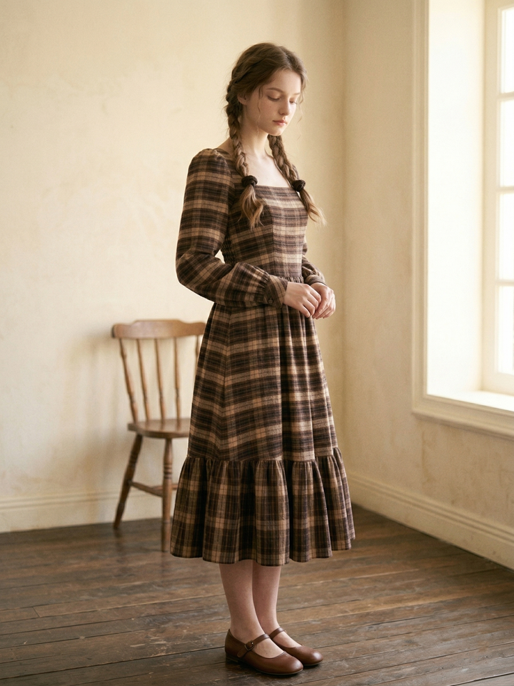 MTO - Mary Plaid Dress