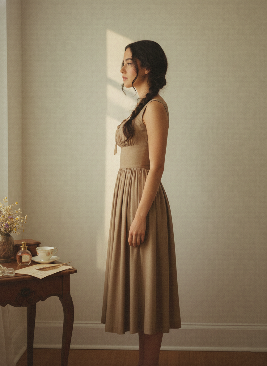 MTO - Michelle Solid Cotton Dress