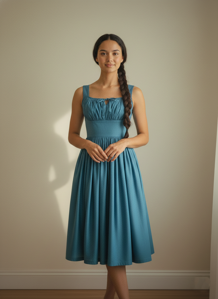 MTO - Michelle Solid Cotton Dress