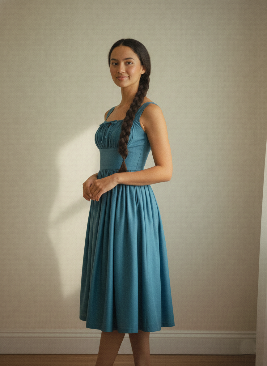 MTO - Michelle Solid Cotton Dress