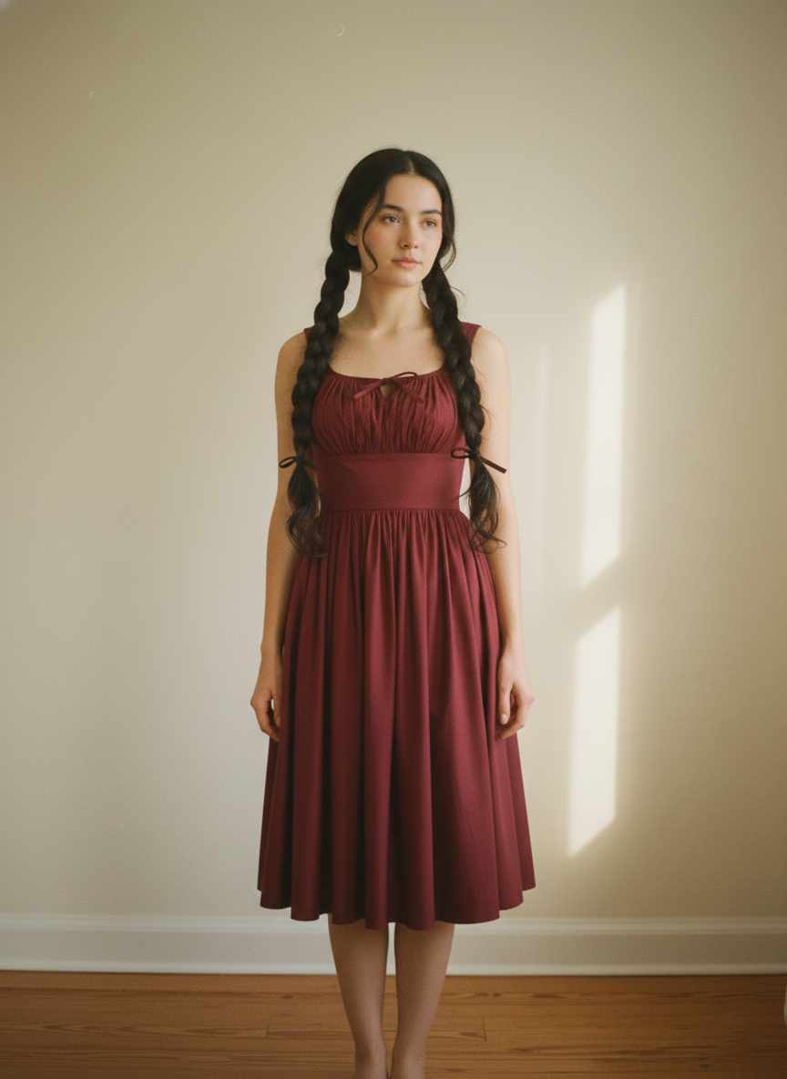 MTO - Michelle Solid Cotton Dress