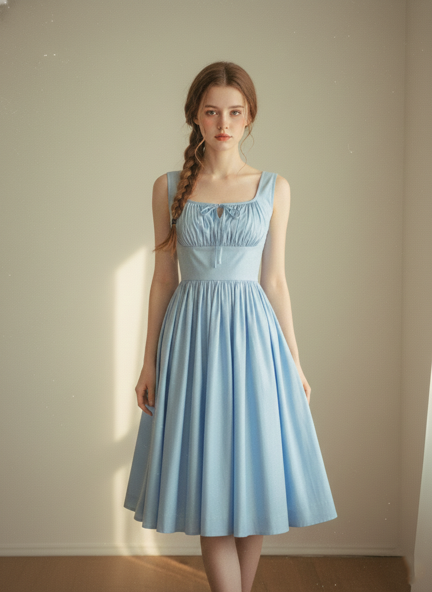 MTO - Michelle Solid Cotton Dress